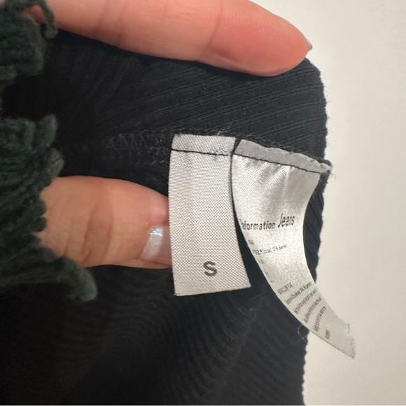 Reformation Jeans Margie Ribbed Mini Dress Black Small - Picture 6 of 7